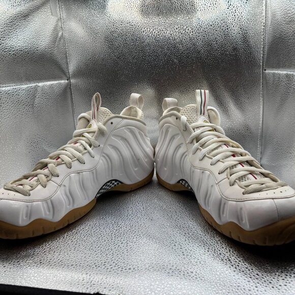 Size 10.5 Nike Foamposite Pro Gucci‎ White Gym Mens Basketball Shoes 624041-102 main image 4